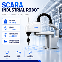 Robot SCARA de 4 Ejes FOBOT Mb10sc-700, Carga Útil de 10 kg, Alcance de 700 mm, Robot Industrial de Alta Velocidad para Ensamblaje y Dispensación de Precisión, PLC