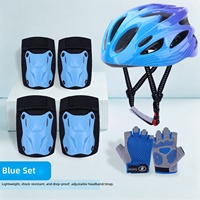 Casque de sécurité enfant en moulage intégré, genouillères, coudières et gants réglables pour la conduite quotidienne - Vente en gros