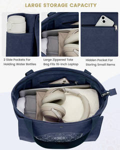 Échantillon gratuit OEM ODM Sac de voyage pliable extensible étanche sec et humide Sac de sport de yoga Sac de week-end Sac à bandoulière pour femme - Product Image 3