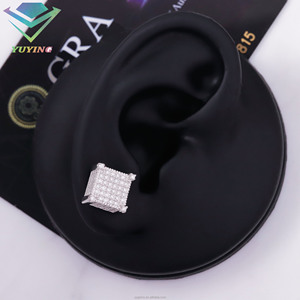 Pendientes de diamantes de moissanita de moda, moissanita VVS, chapados en oro, plata de ley 925, certificado GRA, pasan la prueba del probador de diamantes. - Product Image 5