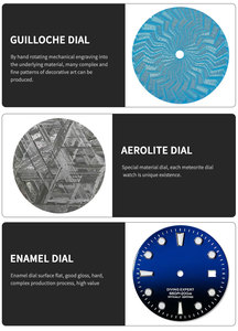 SANYIN personnalisé Tonneau 3 yeux montre cadran visage fabricant 33mm haut de gamme personnalisé mouvement mécanique montre-bracelet cadran pièces - Product Image 4