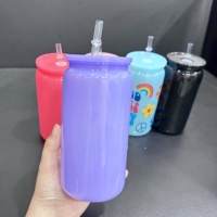 Gobelet en plastique sans BPA de 16 oz, gobelets macaron, boîte Mason pour enveloppes UV DTF, bouteille d'eau en acrylique, canette de soda