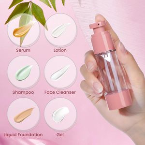Flacons pompe sans air en verre de 30 ml (1 oz) rechargeables, étanches, pour voyages, cosmétiques, soins de la peau, parfums, huiles essentielles - Product Image 3
