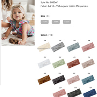 Headband Bayi Rajut Organik Katun dengan Ikat Pita