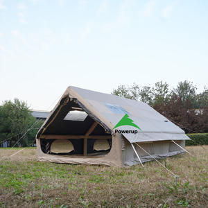 Tente gonflable en Oxford noir 3x4m avec porte AB, cheminée et ventilation AC, directement de l'usine - Product Image 5