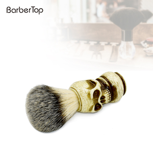 <span class=keywords><strong>Brosse</strong></span> de nettoyage de <span class=keywords><strong>barbe</strong></span> faciale <span class=keywords><strong>brosse</strong></span> de rasoir avec manche en bois crâne blaireau cheveux hommes blaireau - Product Image 3