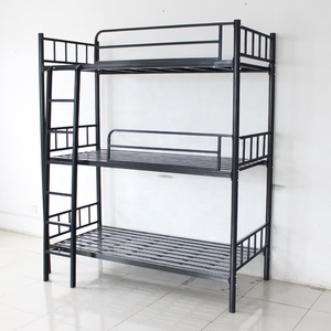 <span class=keywords><strong>Lit</strong></span> triple en acier bon marché en gros <span class=keywords><strong>Lit</strong></span> en métal pour <span class=keywords><strong>3</strong></span> personnes - Product Image 5