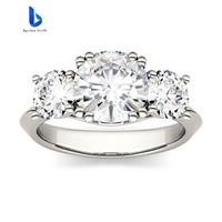 925 Sterling Silber Feiner Schmuck Funkelnde Trendige Luxus Moissanit-Ringe Party Zarte Hochzeits-Verlobungsringe für Damen