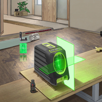 Niveau laser à nivellement automatique pour l'extérieur de qualité industrielle Petit niveau laser à lignes croisées multi-segments à 2 faisceaux verts