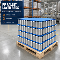 Plaques de palettes en plastique ondulé PP pour un empilage stable des canettes de boissons et un transport réutilisable