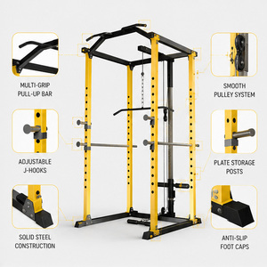 Jaula de potencia multifuncional <span class=keywords><strong>con</strong></span> estación de cable para <span class=keywords><strong>polea</strong></span> <span class=keywords><strong>baja</strong></span> y <span class=keywords><strong>barra</strong></span> de dominadas para gimnasio - Product Image 3