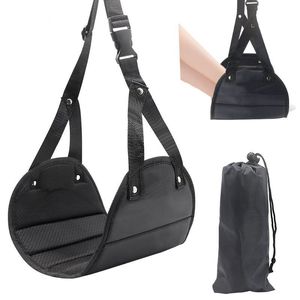 Travel Foot <b>Hammock</b> 1 Person 200kg Capacity Nylon Portable For Airplane Train Office Resting Support - Product Image 1