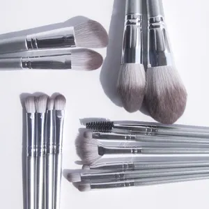 Metal Handle Makeup Brushes Set Highlighter Powder Foundation Eyeshadow Eyebrow Beauty Make Up Brush