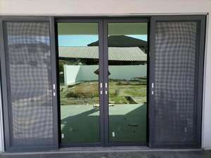 Hệ thống cửa trượt kính hai lớp cỡ lớn hiện đại 3 ray cửa trượt nhôm và cửa sổ cửa kính trượt nhôm - Product Image 3