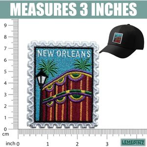 Patch brodé personnalisé New Orleans, 3 pouces, thermocollant ou à coudre, applique en tissu pour voyage - Product Image 3