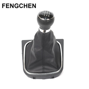 หัวเกียร์รถยนต์ Fengchen หุ้มหนัง 5 6 สปีด เกียร์ธรรมดา สำหรับรถยนต์ Volkswagen Golf 6 Sagitar - Product Image 1