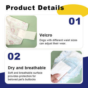 Popok Kain Sekali Pakai Grosir Desain Baru untuk Anjing Jantan dan Betina, Anti Air dengan Cetakan - Product Image 5