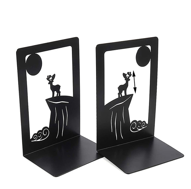 Настраиваемый дизайн логотипа OEM, лазерная резка, сверхмощные регулируемые черные металлические подставки для книг