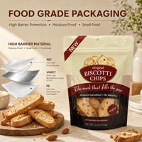 Sachet Doypack Personnalisé Imprimé Qualité Alimentaire avec Fenêtre et Fermeture Éclair pour Emballage de Snacks et Noix