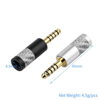 Prise d'écouteur 4.4mm prise Audio stéréo 5 pôles pour lecteur AMP NW-WM1A NW-WM1Z connecteur de fil à souder adaptateur de casque HiFi