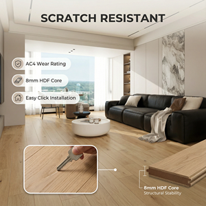 <span class=keywords><strong>Suelo</strong></span> <span class=keywords><strong>Laminado</strong></span> Resistente al Agua y al Desgaste con 8 mm de Grosor y Clasificación de Abrasión AC4 para Uso Residencial y Comercial - Product Image 1