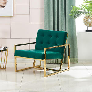 Sofá Individual de Estilo Europeo Más Vendido, Muebles Modernos <span class=keywords><strong>para</strong></span> Sala de Estar, Sofá <span class=keywords><strong>Cama</strong></span> de Terciopelo, Sillas de Alta Gama <span class=keywords><strong>para</strong></span> Sala de Estar, Sillas de Café - Product Image 6