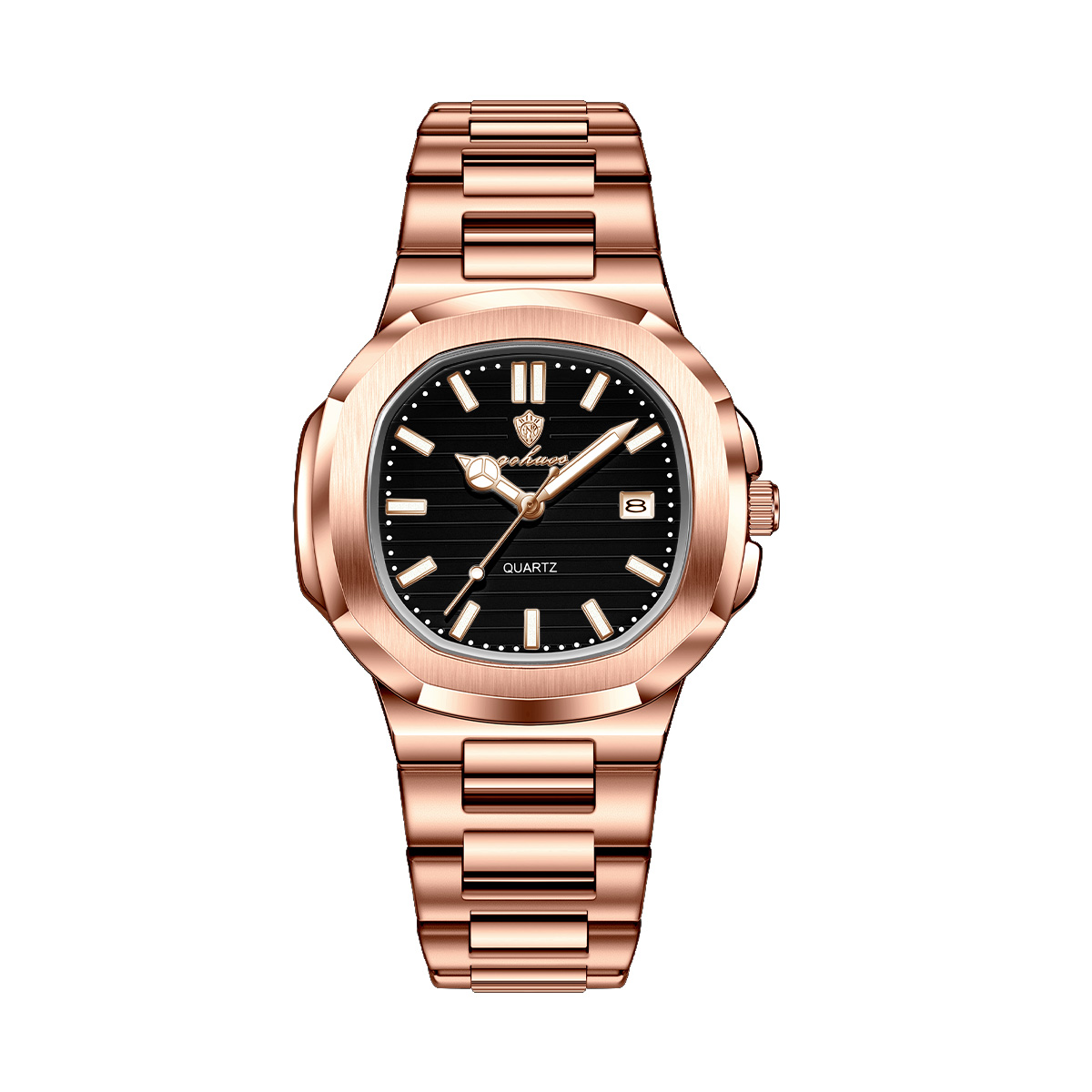 6 rose gold - black