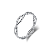 Bagues empilables géométriques minimalistes plaquées or pour hommes et femmes, à double torsion texturée, vente en gros
