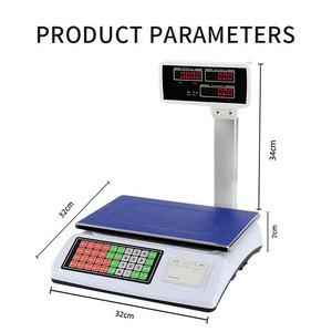 Fabrik preis <span class=keywords><strong>50</strong></span> <span class=keywords><strong>kg</strong></span> Digitale Preis waage mit Drucker, Obst-Gemüse-Plattform-Waage, elektronische Fleisch-Lebensmittel waage - Product Image 2