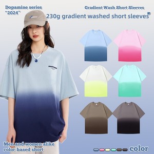 <span class=keywords><strong>Camiseta</strong></span> <span class=keywords><strong>de</strong></span> Verano para Mujer, <span class=keywords><strong>de</strong></span> Algodón Peinado Premium, con Degradado Casual, Bloques <span class=keywords><strong>de</strong></span> Color en Contraste, Transpirable, Suave, Resistente a la Decoloración, a la Moda - Product Image 1
