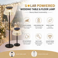 Lampe de table solaire à piles, flexible, simple, rechargeable, lumière de nuit pour mariage, fête, extérieur, patio, décoration de jardin