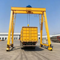Grue portique d'entrepôt sans rail électrique télécommandée sur pneus, 1, 2, 3 et 5 tonnes, en promotion