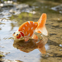 Ornements décoratifs en PVC de simulation transfrontalière, jouets, modèles de poissons ornementaux, poissons rouges, animaux dorés rouge et blanc, modèles Sky Crane