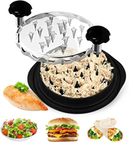 Déchiqueteur de poitrine de poulet de cuisine, grand déchiqueteur de poulet avec poignée, marteau à viande pour le porc et le bœuf, plastique durable