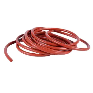 Red Color Round Extrusion Rubber String Rope Silicone Cord