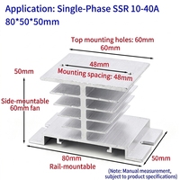 Universal Simple Single Three-phase Solid State Relay Thyristor Heat Sink Aluminium Alloy Aluminium Murni Tahan Lama Tahan Panas Kuat