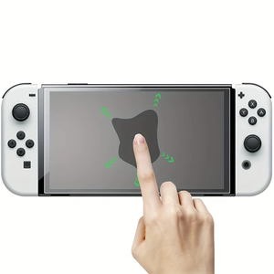 Étui en cristal Nintendo Switch 2 OLED, <span class=keywords><strong>film</strong></span> protecteur en verre trempé 3D 9H, kit d'outils anti-choc pour console de jeu, verre pour console - Product Image 6