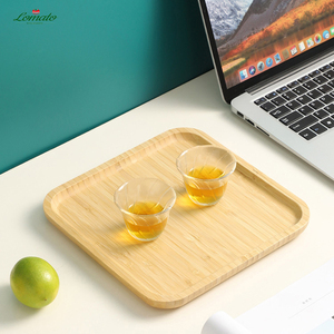 Assorted Shapes Bamboo Wooden Food <b>Tray</b> Custom Logo Picnic <b>BBQ</b> Serving Plate For Hotel Bakery Restaurant Wholesale - Product Image 6
