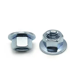 Hot pin hex nut m3 m4 m5 m6 m8 m10 flange nut China factories wholesale high-quality hexagon flanged nuts of different sizes for