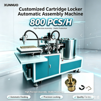 Machine d'assemblage automatique de cartouches de rouge à lèvres en acier usagé XUNNUO, moteur PLC personnalisé 800W, multi-tension, à engrenages