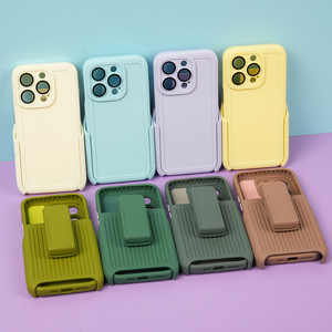 Chống sốc điện thoại trường hợp với clip chủ đầy màu sắc lai điện thoại Bìa forros de telefonos fundas AL por thị trưởng - Product Image 2