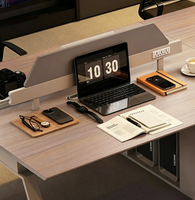 Ensemble de bureau de travail multi-personnes STG moderne à 6 places, avec cloison réglable et armoire, pour six employés