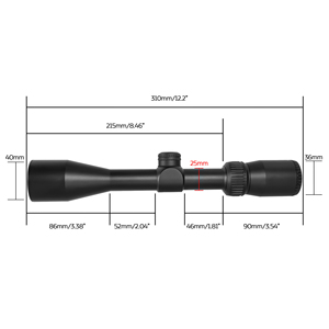 SPECPRECISION 3-9x40 Precision <strong>Scope</strong> 25mm Tube Rear Focus Non Illuminated Reticle Adjust Zero Lightweight Shockproof with Covers - Product Image 3