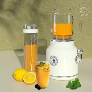 批发自动便携式水果榨汁机二合一电动搅拌机复古榨汁机