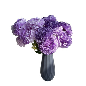 Flores de Peonía Artificiales, 7 Cabezas, Decoración para Bodas, Plástico y Tela, Arreglo Floral Hecho a Mano, Decoración para el Hogar - Product Image 5