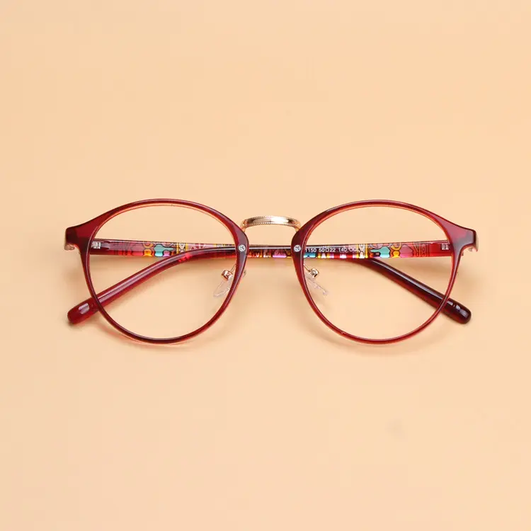 2023 Trend Newest Spectacle Frames Round High Quality Kacamata Eye Glasses Frames Zinc Alloy Spring Hing Glasses Frames Eyewear