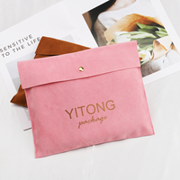 Sacs à main en velours imprimés avec logo personnalisé, enveloppe cadeau, sac d'emballage personnalisé, enveloppe en velours colorée, pochette d'emballage pour vêtements et sous-vêtements
