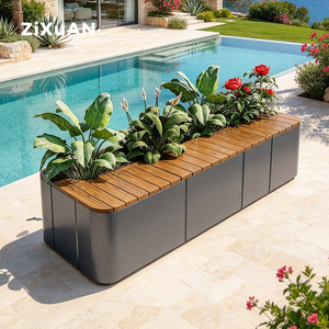 Sedia con Fioriera Integrata per Esterni, Ideale per Negozi, Caffetterie, Cortili, Centri Commerciali, Giardini e Ville - Product Image 6