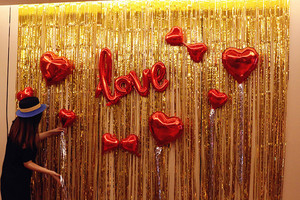 Popolare Tenda con Frange Lucide e Glitterate, Sfondo Moderno in Plastica per Baby Shower, Feste di Compleanno, Eventi e Festival - Product Image 6