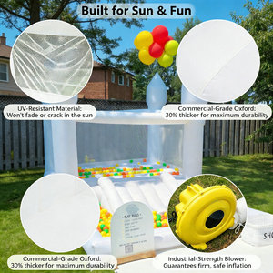 Château gonflable commercial pour bébés, mini, en PVC, blanc, pour l'extérieur, structure gonflable commerciale - Product Image 6